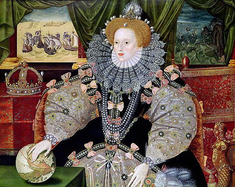 george gower Elizabeth I of England, the Armada Portrait oil painting picture